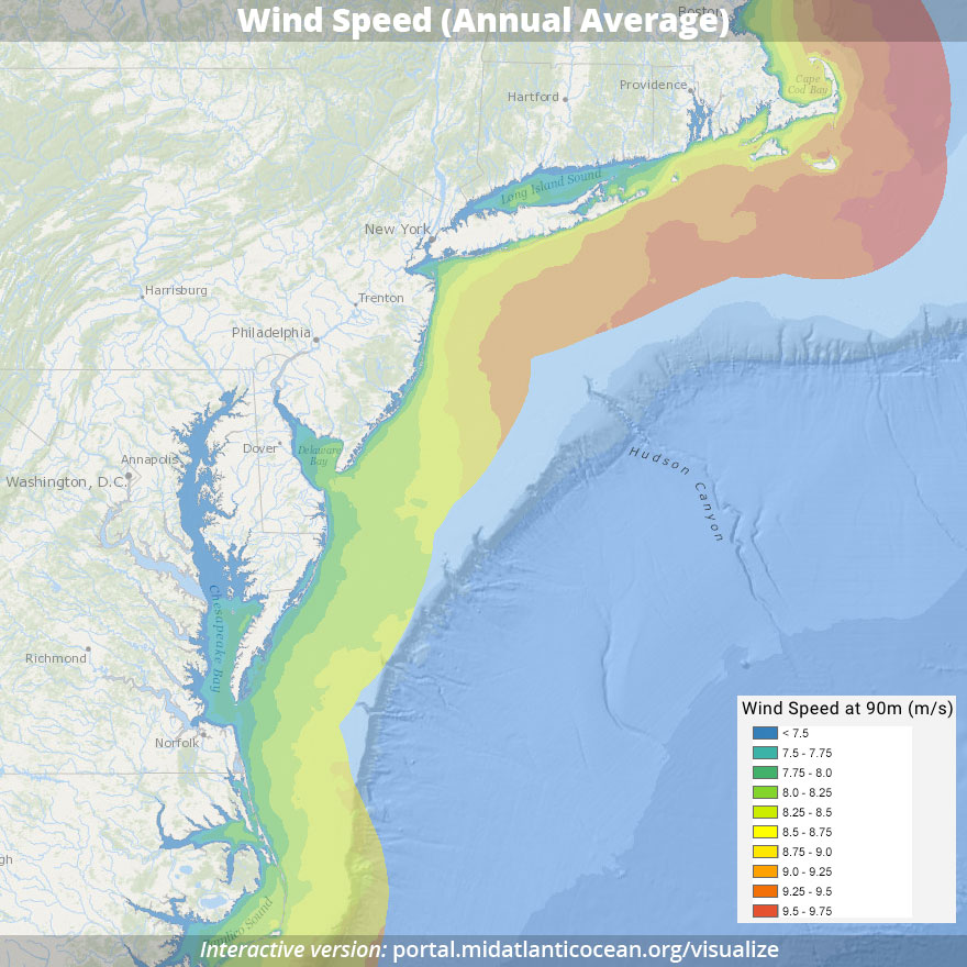 Annual average wind speed